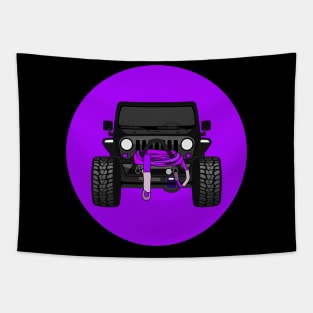 [JEEP]_BLACK_Front 'PURPLE CIRCLE' Tapestry