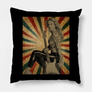 Ana Popović Photo Vintage Retro Look Fan Design Pillow