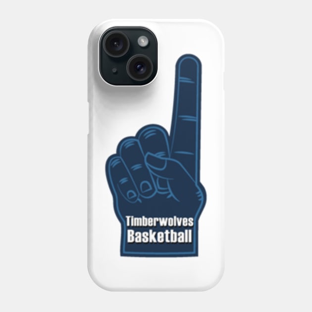 Minnesota Timberwolves Basketball Foam Finger Phone Case by Mortimermaritin