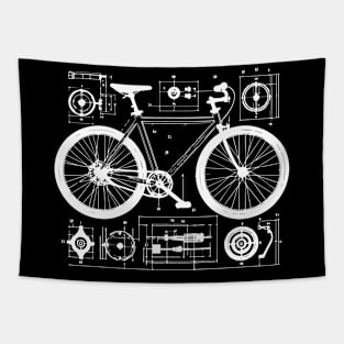 bicycle anatomy Tapestry