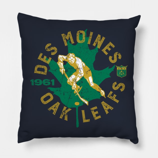 Des Moines Oak Leaves Pillow by MindsparkCreative