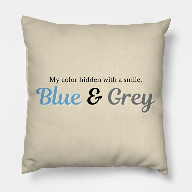 Blue & Grey Pillow by Purple Studio