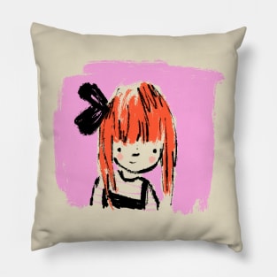 Strawberry Girl Pillow