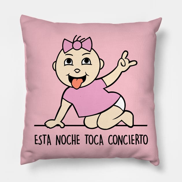 Esta noche toca concierto (versión niña). Pillow by Yolanda84