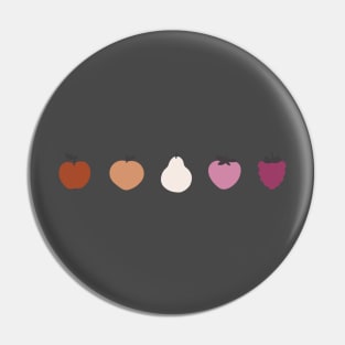 Lesbian Flag Fruit Design Pin