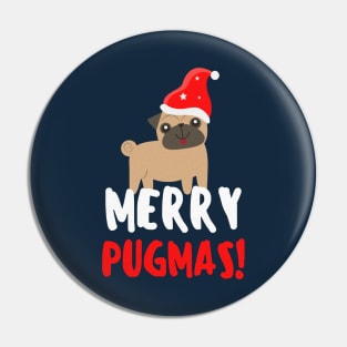 Merry Pugmas - Pug Christmas Pin