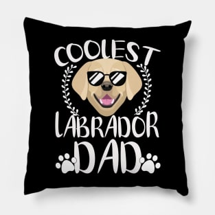 Glasses Coolest Labrador Dog Dad Pillow