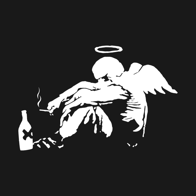 Banksy Fallen Angel Art by produdesign