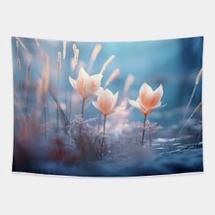 Wild flower Water Lake Nature Serene Tapestry