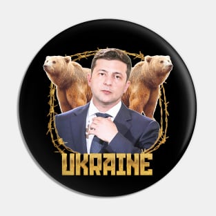 Zelensky Ukraine / Retro Design Pin