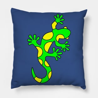 Poison Green Yellow Lizard Pillow