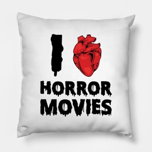 I Love Horror Movies Pillow