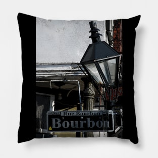 BOURBON STREET SIGN Pillow