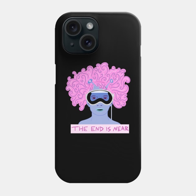 The End is Near (Apple Vision Parody Design) Phone Case by Sparkleweather