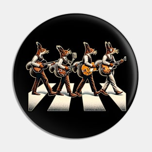 Urban Canine Carousel Squirrels Playing Guitars Tee for Animal Admirers Pin