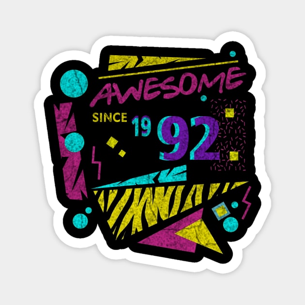 Awesome Since 1992-92’s Birthday Celebration, 41st Birthday Magnet by ysmnlettering