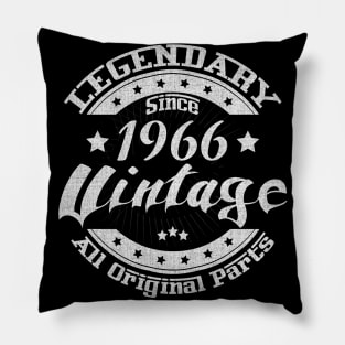 Legendary Since 1966. Vintage All Original Parts Pillow