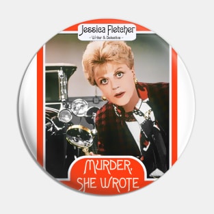 Jessica Fletcher Trading Card ))(( Murder She Wrote Fan Art Pin