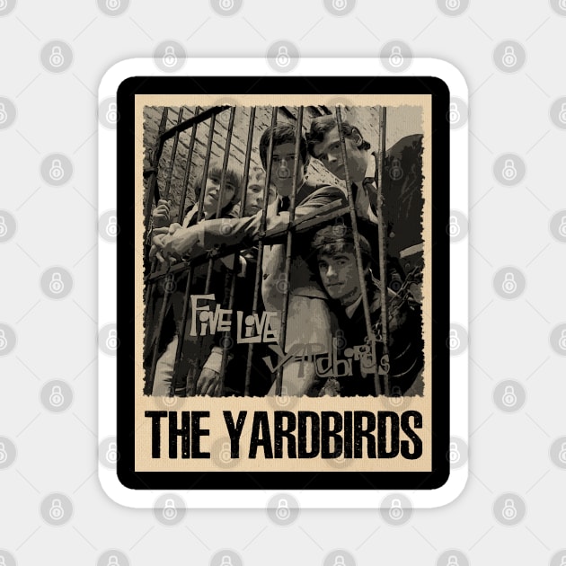 Yardbirds Chronicles Celebrate the Trailblazing Journey and Genre-Defining Music of the Band on a Tee Magnet by Irwin Bradtke