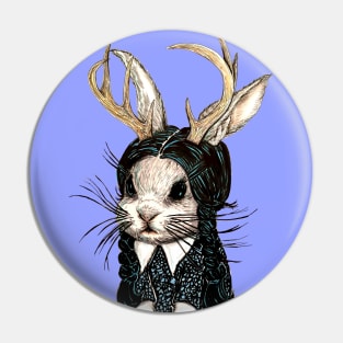 Wednesday Jackalope Pin