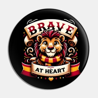 Brave at Heart - Wizard Lion - Fantasy Pin