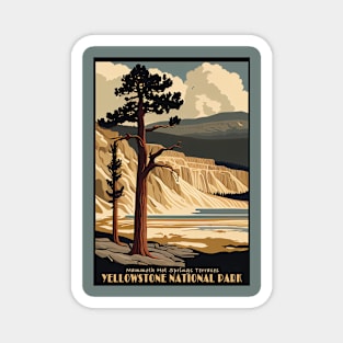 Yellowstone National Park Travel Poster Magnet