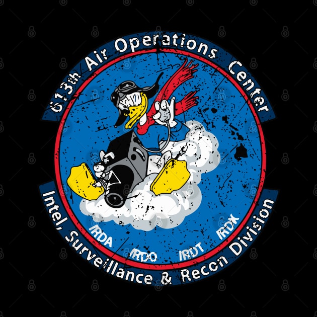 613th Air Operations Center Vintage Insignia by Mandra