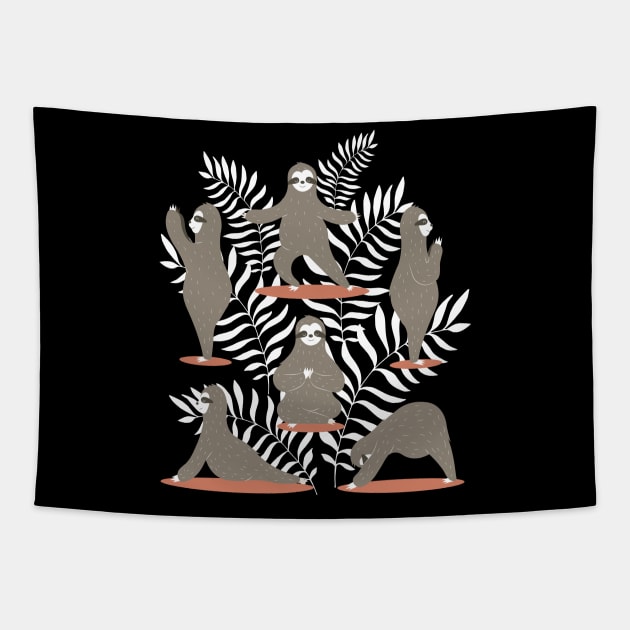 Sloth Yoga Tapestry by TheRealestDesigns