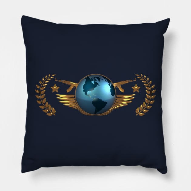 CS GO The Global Elite (Simple/Clean) Pillow by Nlelith