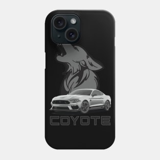 MACH 1 Mustang GT 5.0L V8 coyote engine Performance Car fighter jet grey Phone Case