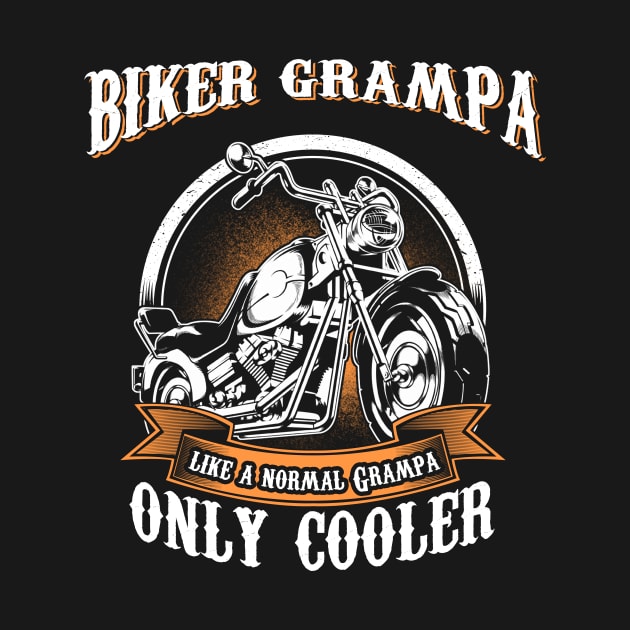 Only Cool Grampa Rides Motorcycles T Shirt Rider Gift by easleyzzi