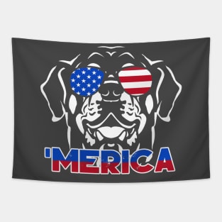 Patriot Rottweiler Merica Tee Tapestry