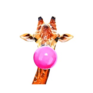 Giraffe with Bubblegum T-Shirt