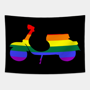 Rainbow Shirt Vintage Retro Motorcycle Tapestry