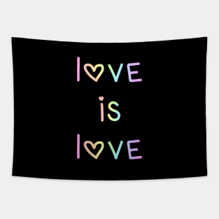 Love Is Love Pastel Rainbow Ombre Tapestry