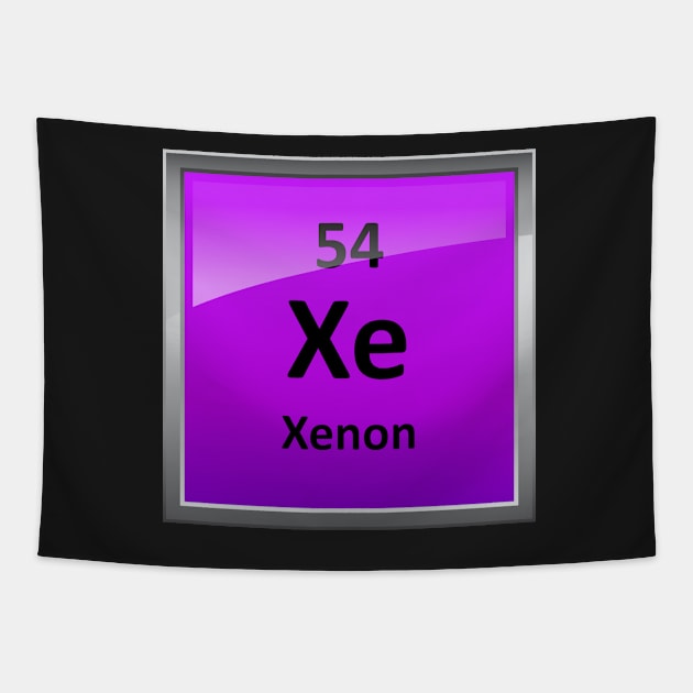 Xenon Periodic Table Element Symbol Tapestry by sciencenotes