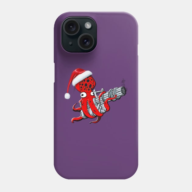 Santa Kraken Phone Case by squidhunterwa