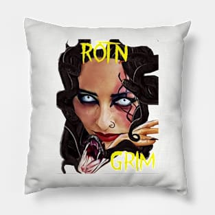 grim the snake charmer Pillow