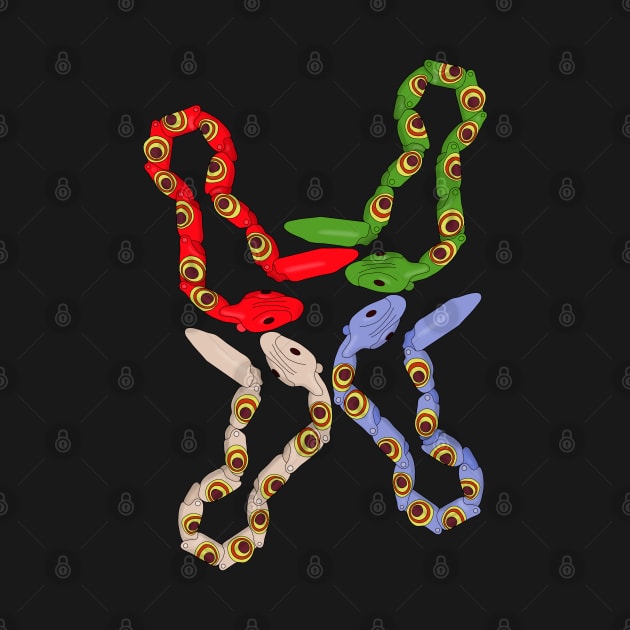 Retro Colorful Plastic Snakes by DiegoCarvalho