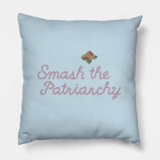 Smash the Patriarchy (Cross-stitch) Pillow