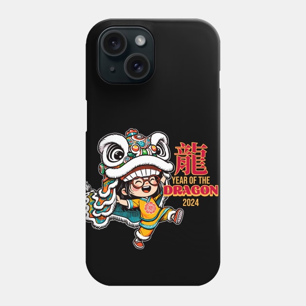 Year of Dragon Chinese New Year Lion Dance Phone Case by Half Sugar Boba