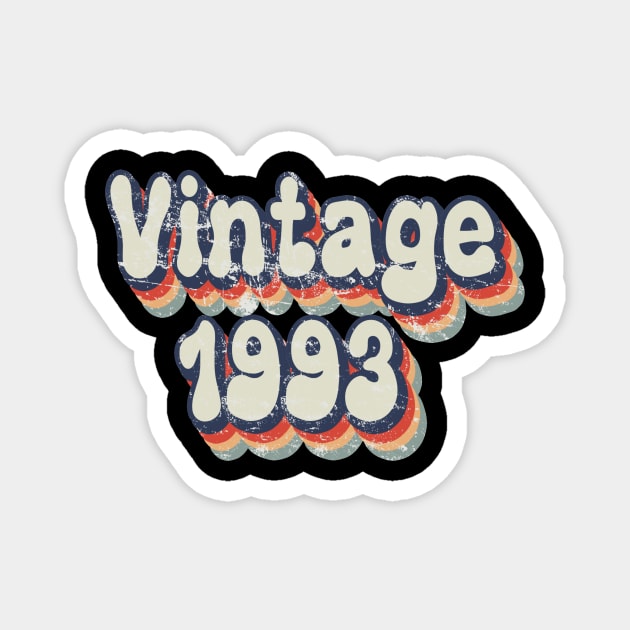 Vintage 1993 birthday Magnet by sevalyilmazardal
