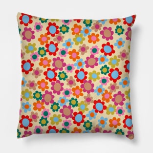 Retro Floral Pattern Pillow
