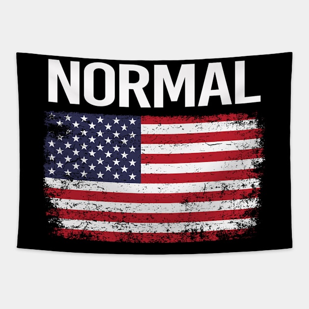 The American Flag Normal Tapestry by flaskoverhand