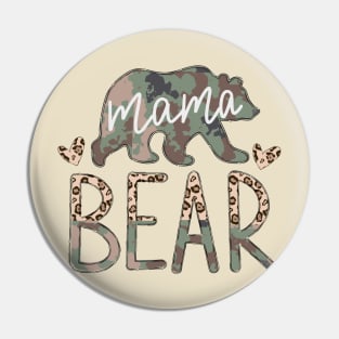 Mama Bear Camo Design Pin