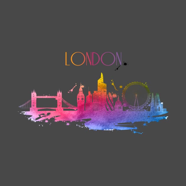 London Watercolor Skyline by LR_Collections