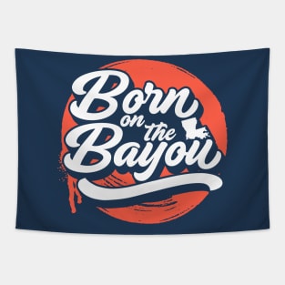 Retro Born on the Bayou Word Art Louisiana // Louisiana Proud Cajun Pride A Tapestry