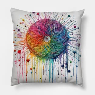 Psychedelic looking abstract illustration Pillow