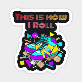 80's Retro Style roller skates Magnet