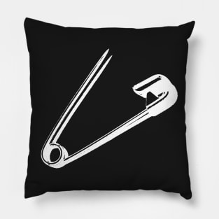 Safety Pin - What the Punk? - Stay Sharp - white edition Pillow